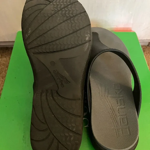 Dansko Black and Gray Slide Sandals - Picture 4 of 5